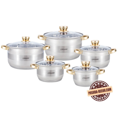 Набор кастрюль 10 пр. Maestro MR-2206-10 Набор кастрюль 10 пр. Maestro MR-2206-10