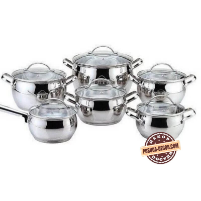 Набор кастрюль 12 пр. Maestro MR-3501-12 Набор кастрюль 12 пр. Maestro MR-3501-12
