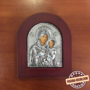Икона Божья матерь с младенцем 25 х 20 см мельхиор 105HX11178