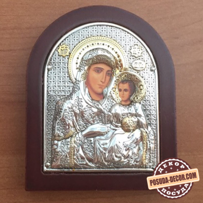 Икона Божья матерь с младенцем 8,5 х 7 см мельхиор 105JJ14052 Икона Божья матерь с младенцем 8,5 х 7 см мельхиор 105JJ14052